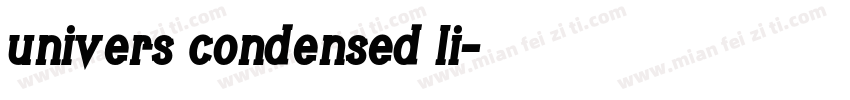 univers condensed li字体转换